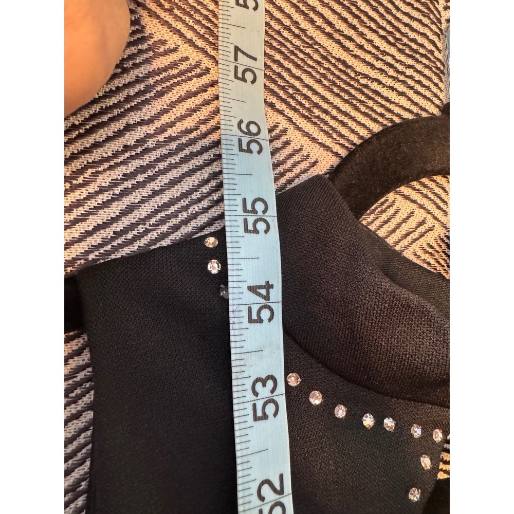 Vintage Montgomery Ward‎ Black Maxi Disco Dress Sz S/M - Picture 9 of 10